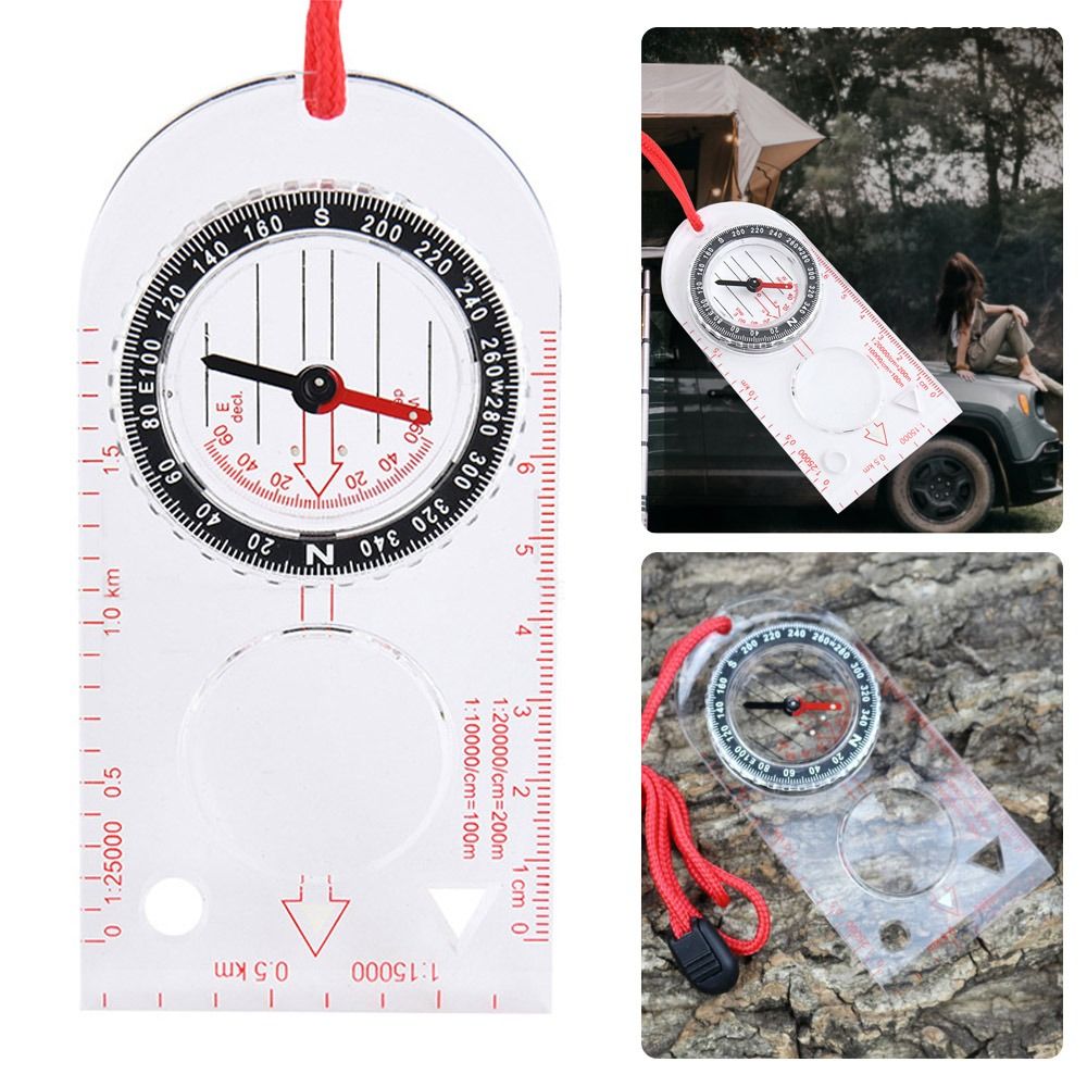 Compass Lensatic - Oryantiring Taban Plakası Pusula Yürüyüş Kamp