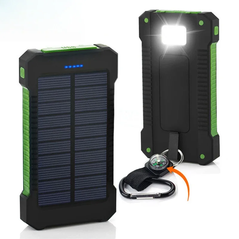 Solar Emergency Charger - 20000mAh Taşınabilir Güneş Enerjili Powerbank Su