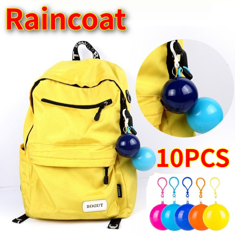 Emergency Poncho Rain - 10 Adet Renkli Mini Taşınabilir Yağmurluk