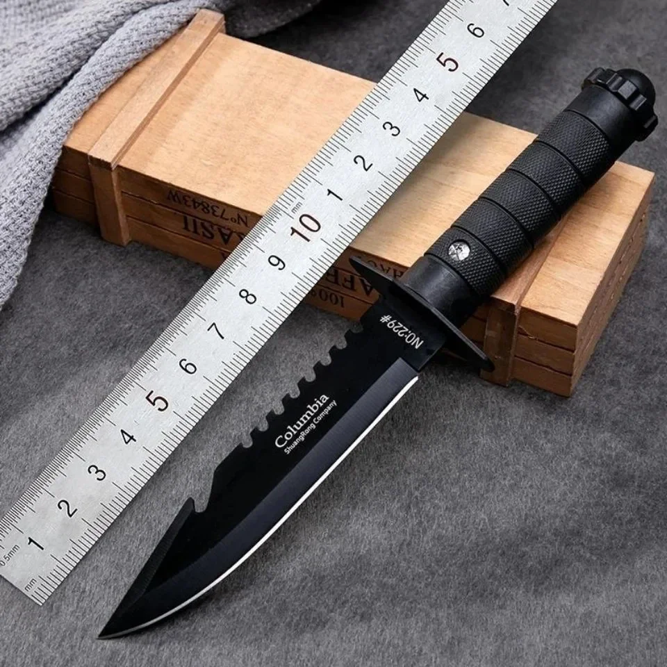 Bushcraft Knife Fixed - 7CR17MOV Kamp Açık Hava Düz Bıçak