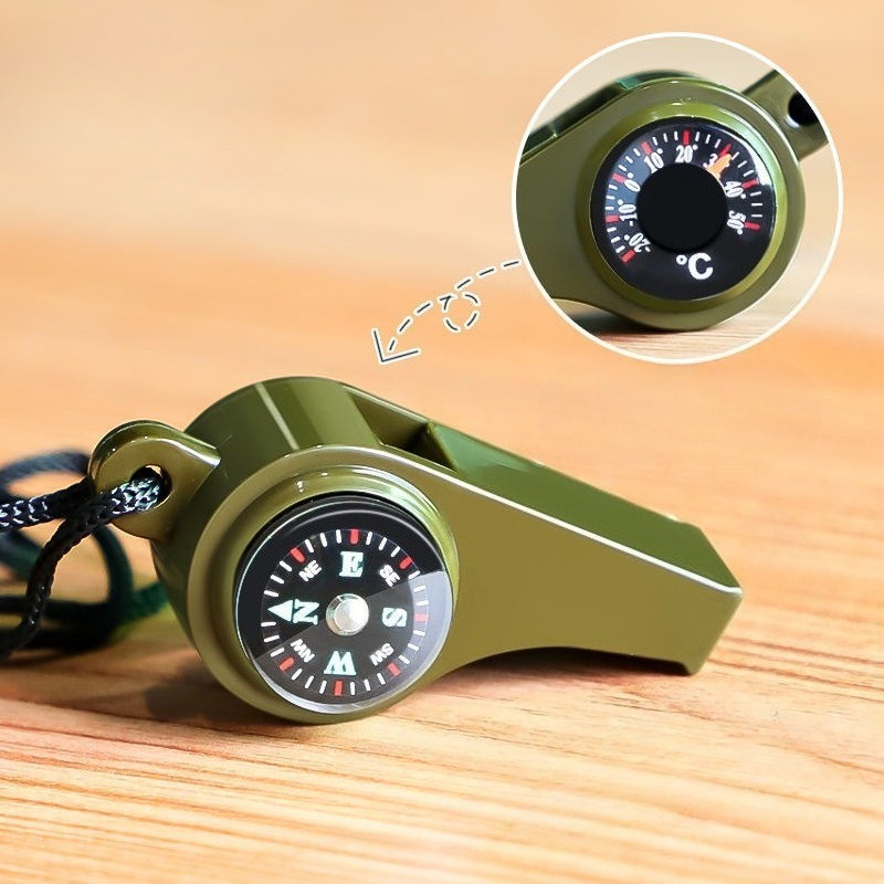 Emergency Whistle Loud - 3'ü 1 arada Acil Durum Güvenlik