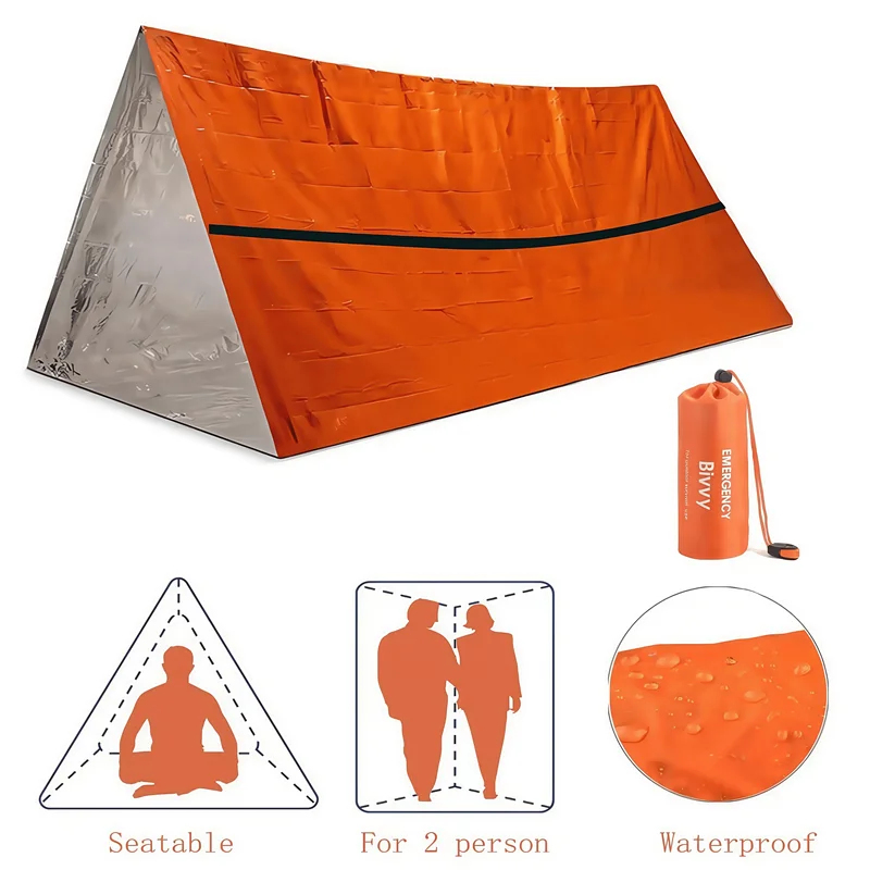 Emergency Mylar Tent - 2 Kişilik Acil Durum Hayatta Kalma