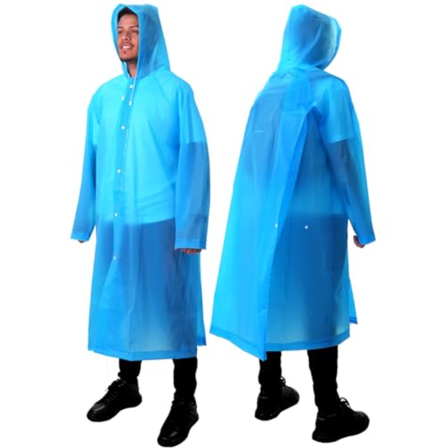 Emergency Poncho Rain - ANYOO 2'li Paket Yetişkinler İçin Yağmurluklar,