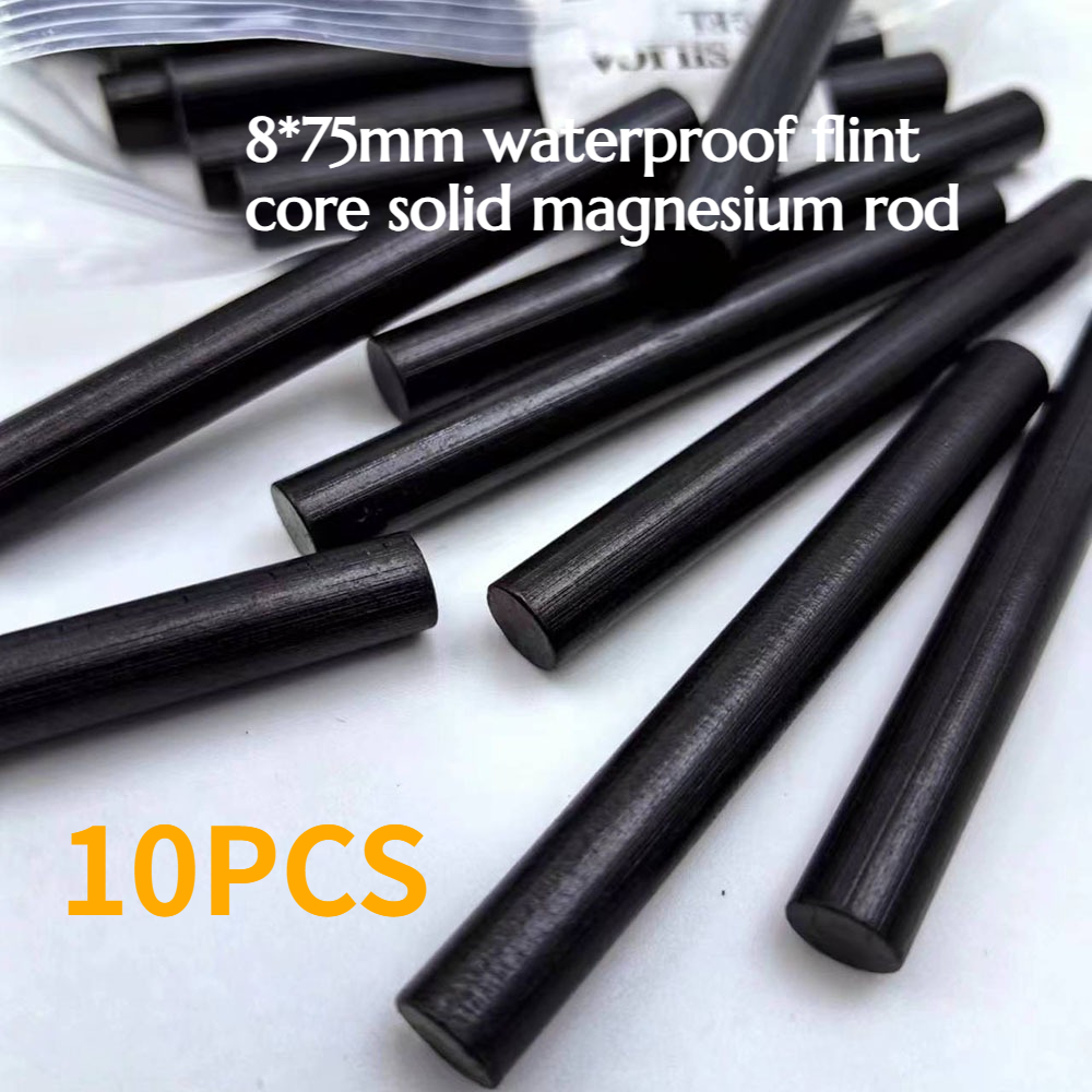 Magnesium Fire Starter - 10 adet 8*75mm su geçirmez çakmaktaşı