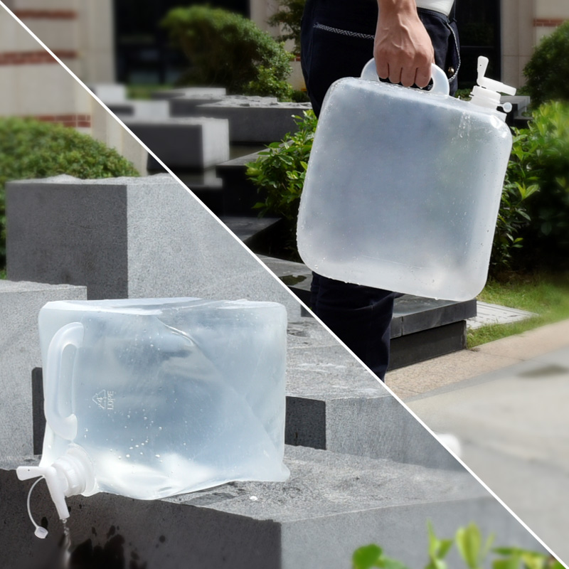 Water Bag Collapsible - 1 adet 5L plastik boş katlanabilir