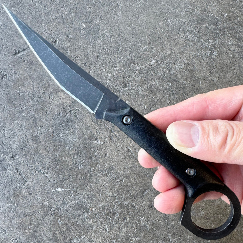 Bushcraft Knife Fixed - Siyah Sabit Bıçaklı Bıçak, 5Cr13Mov Bıçak,