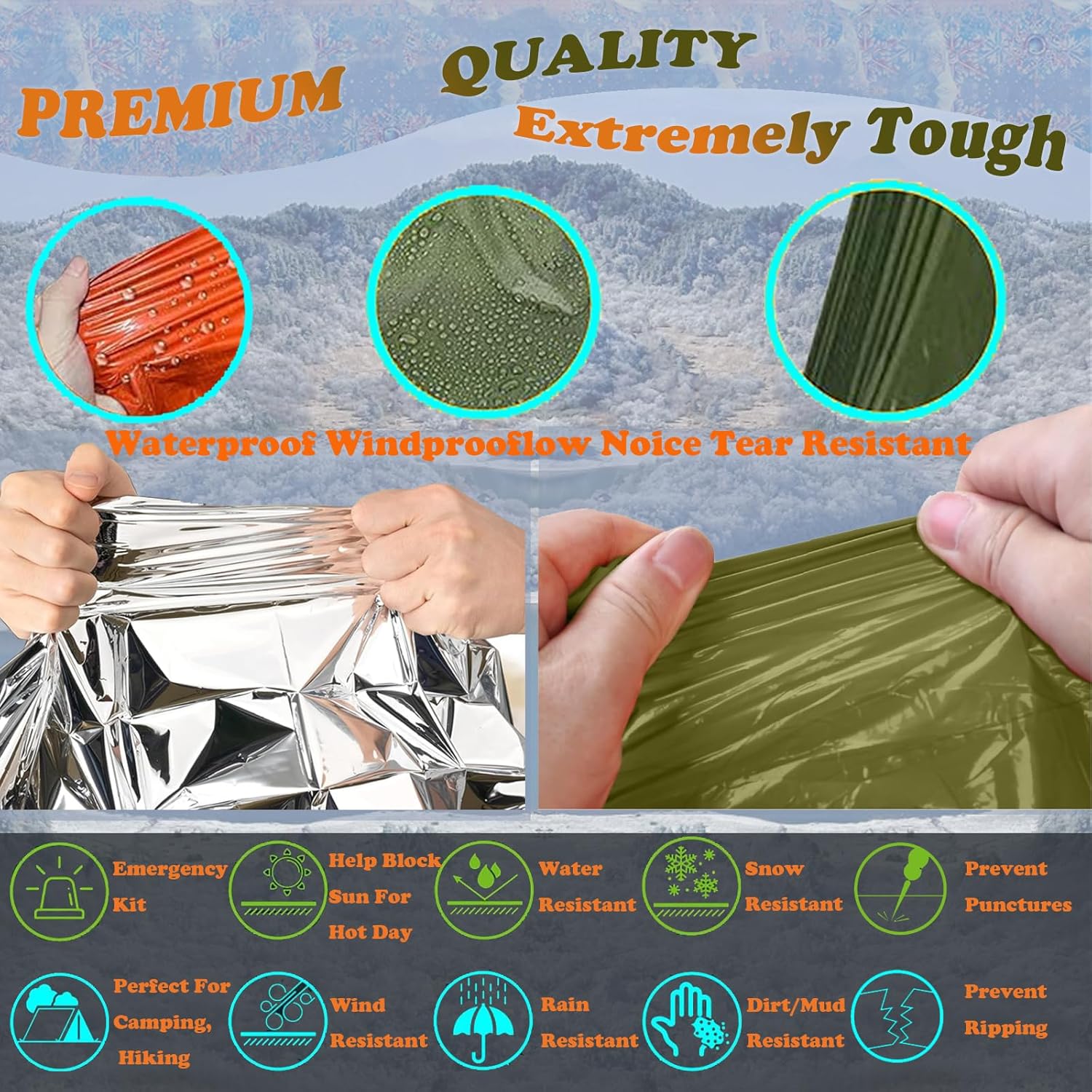 Kamp Yağmurluğu Su Geçirmez Ha - Survival Blanket Reflective incelemesi ve fiyatı