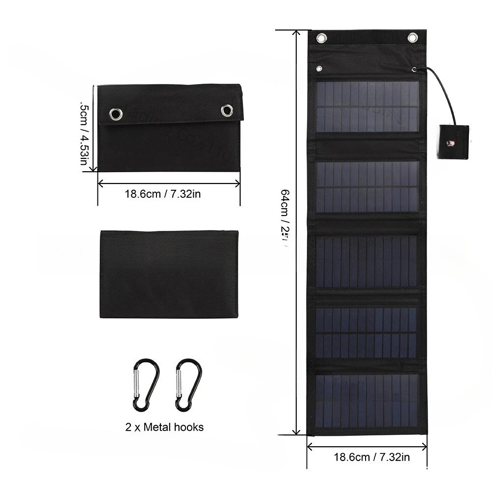 25W 5v güneş enerjili katlanab - Solar Emergency Charger incelemesi ve fiyatı