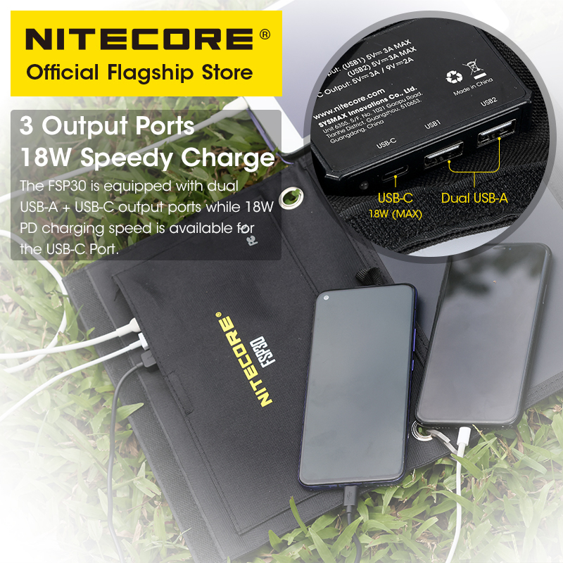 NITECORE FSP30 30W Taşınabilir - Solar Emergency Charger incelemesi ve fiyatı
